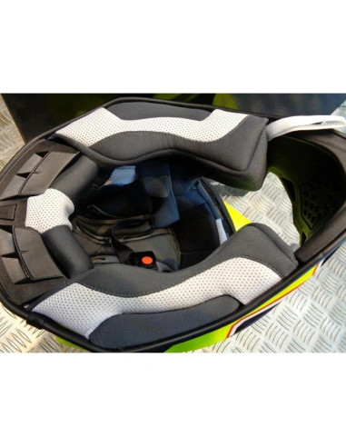 casque progrip 3091 pour moto cross mx enduro taille xl 61 - 62 jaune fluo