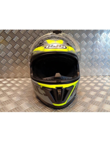 casque integral moto hjc i70 rias homme noir gris jaune taille l 58 - 59 cm