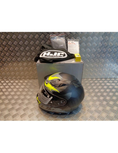 casque integral moto hjc i70 rias homme noir gris jaune taille s 55 - 56 cm