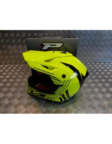 casque progrip 3095 pour moto cross mx enduro taille xl 61 jaune