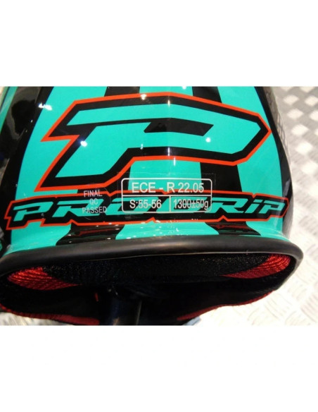 casque progrip 3095 pour moto cross mx enduro taille s 55 - 56 aqua