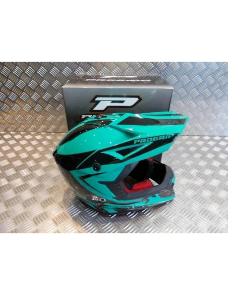 casque progrip 3095 pour moto cross mx enduro taille xl 61 aqua