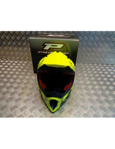 casque progrip 3095 pour moto cross mx enduro taille xxl 63 - 64 jaune