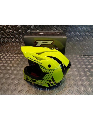 casque progrip 3095 pour moto cross mx enduro taille xxl 63 - 64 jaune