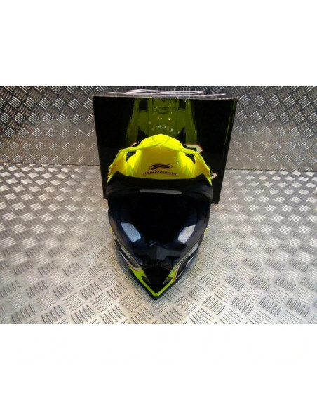 casque progrip 3091 pour moto cross mx enduro taille xxl 63 jaune fluo