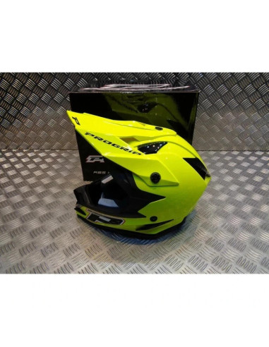 casque progrip 3091 pour moto cross mx enduro taille xxl 63 jaune fluo