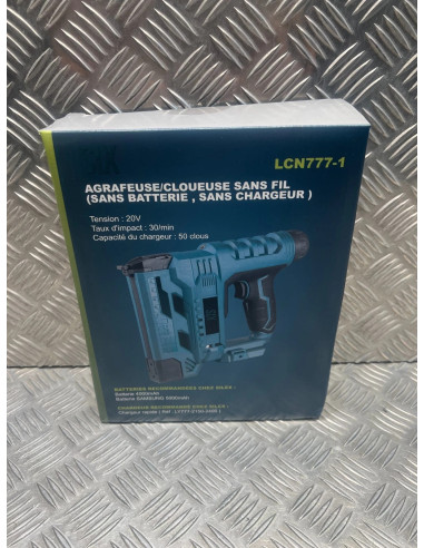Silex agrafeuse cloueur sans fil pour batterie au Lithium 20v lcr777-1 neuf