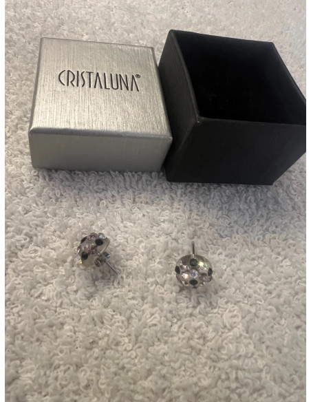 Boucles oreilles cristaluna candy cristal acrylique transparent swarovski 300 51