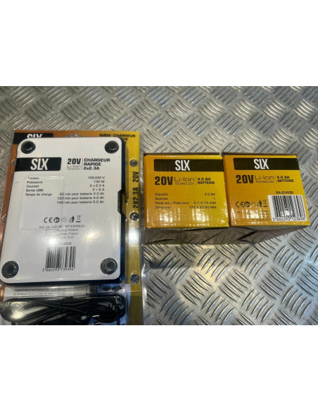 Silex slx 2 batterie 20V 4.0Ah BA2040-B lithium-ion + chargeur double CH-1820D-E