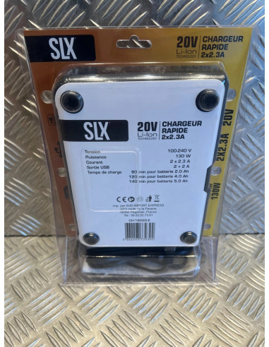 Silex slx chargeur double batterie rapide 20V lithium ch-1802d-e neuf