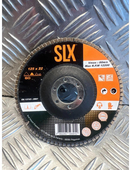 10 x disques a lamelles abrasif 125 mm 22 mm grain de 60 ponçage Silex