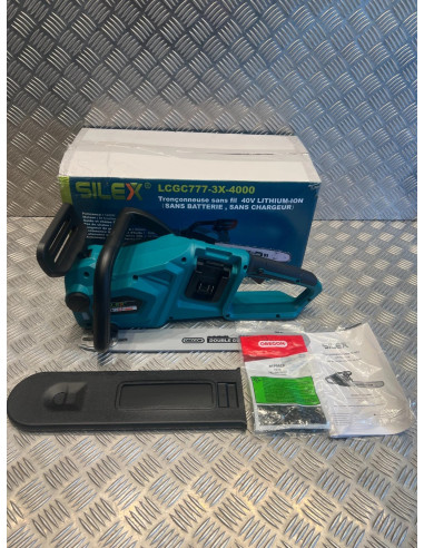 Silex tronçonneuse sans fil pour 2 batterie 20V - 40V avec guide chaine oregon