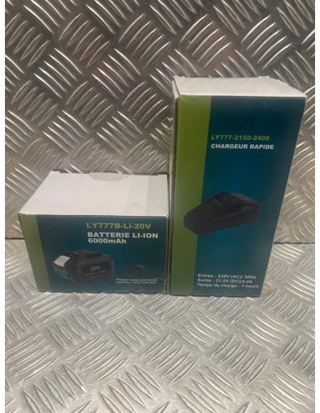 Silex chargeur batterie rapide 20V Lithium + batterie 20V 6.0Ah lithium-ion