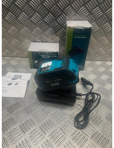 Silex chargeur batterie rapide 20V Lithium + batterie 20V 6.0Ah lithium-ion