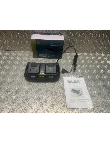 Silex chargeur double batterie 20V lithium pour outils bricolage visseuse autres