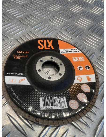 10 x disques a lamelles abrasif 125 mm 22 mm grain de 120 ponçage Silex