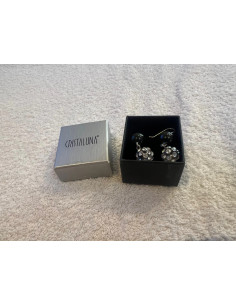 Boucles d oreilles cristaluna la perla transparente cristal acrylique swarovski