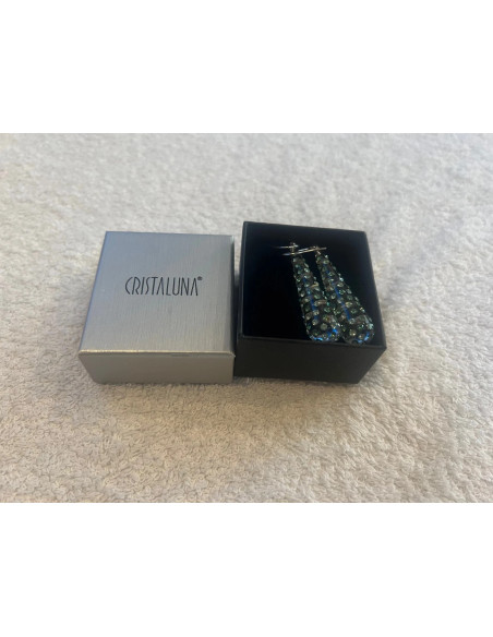 Boucles d oreilles cristaluna lacrima transparente cristal acrylique swarovski