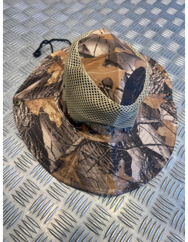 Chapeau camouflage protection solaire maille respirante chasse randonnée jungle