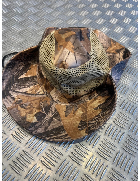 Chapeau camouflage protection solaire maille respirante chasse randonnée jungle