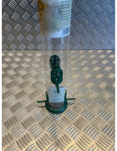 mangeoire oiseaux niger 4 perchoirs tube 360mm 1 litre