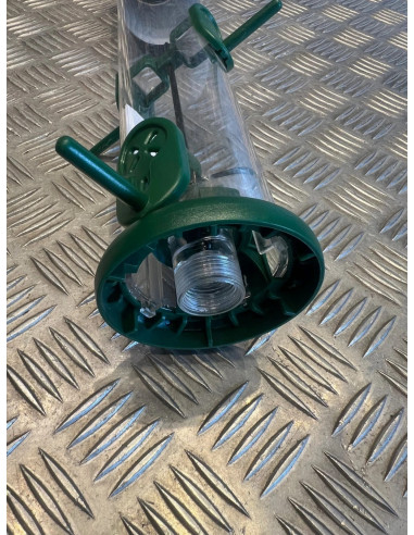 mangeoire oiseaux niger 4 perchoirs tube 360mm 1 litre