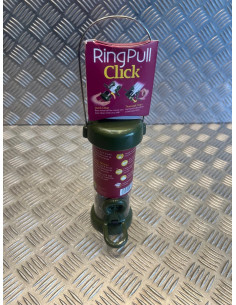 mangeoire oiseaux niger en métal 2 perchoirs tube 180mm 0,5 litre