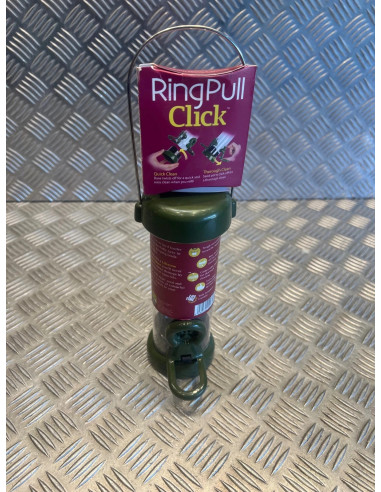 mangeoire oiseaux niger en métal 2 perchoirs tube 180mm 0,5 litre