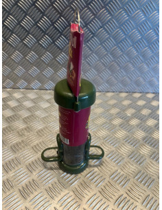 mangeoire oiseaux niger en métal 2 perchoirs tube 180mm 0,5 litre 2