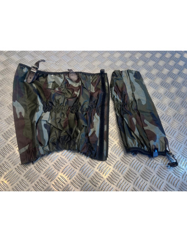 paire guêtres doublées et imperméable camouflage neuf