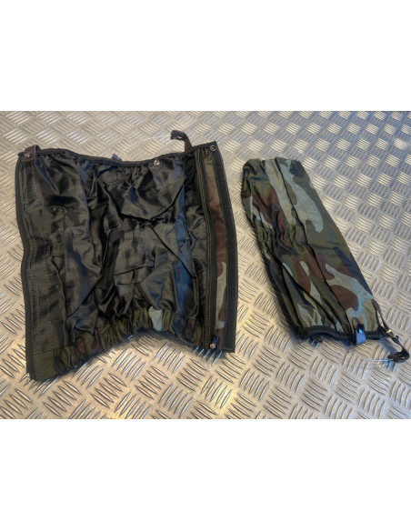 paire guêtres doublées et imperméable camouflage neuf