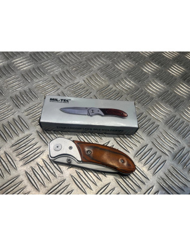 couteau one han mil-tec poignee bois pakka neuf