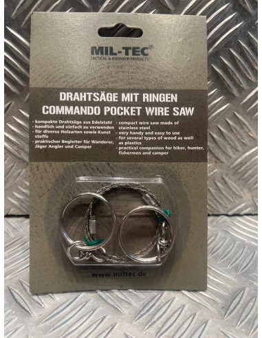 scie commando de survie avec anneaux mil-tec randonnée chasse camping neuf