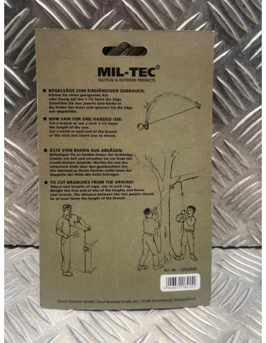 scie commando de survie avec anneaux mil-tec randonnée chasse camping neuf