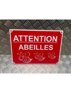 panneau signalisation attention abeilles 340mm x 240 mm matiere akilux