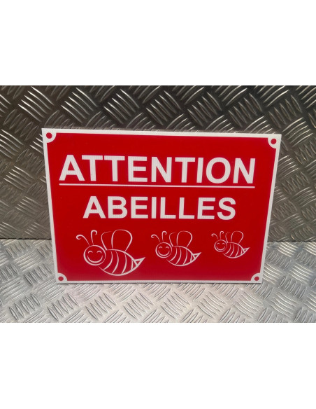 panneau signalisation attention abeilles 340mm x 240 mm matiere akilux