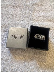 Bague cristaluna julia acrylique transparent swarovski cristal 101 404 00