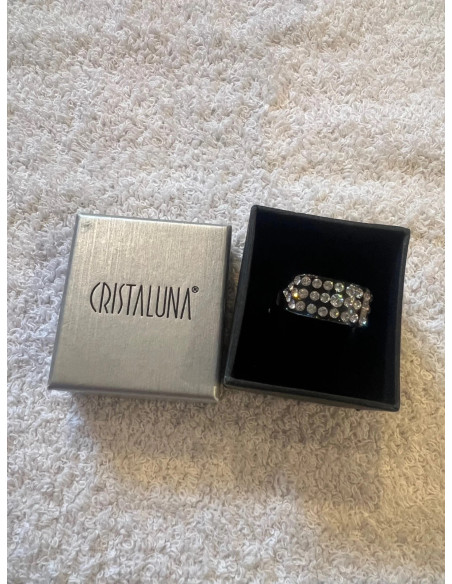 Bague cristaluna julia acrylique transparent swarovski cristal 101 404 00