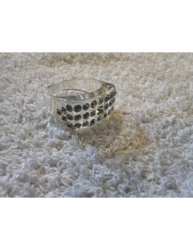 Bague cristaluna julia acrylique transparent swarovski cristal 101 404 00