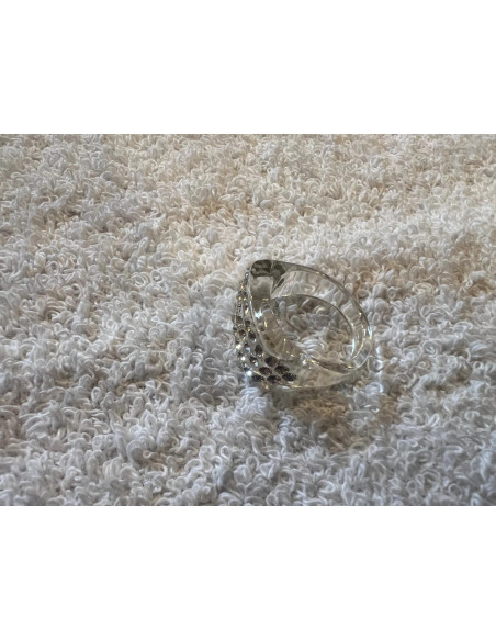 Bague cristaluna julia acrylique transparent swarovski cristal 101 404 00