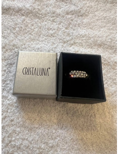 Bague cristaluna veretta acrylique transparent swarovski cristal 100 303 25