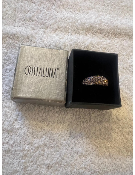 Bague cristaluna mona acrylique transparent swarovski rose 100 202 00