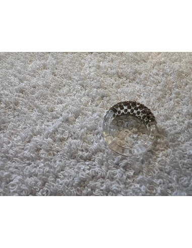 Bague cristaluna mona acrylique transparent swarovski rose 100 202 00