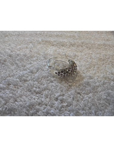 Bague cristaluna mona acrylique transparent swarovski rose 100 202 00