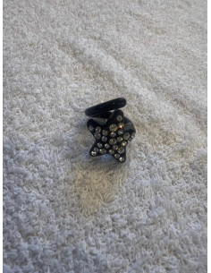 Bague cristaluna asteria acrylique noir swarovski crystal neuf 101 221 00