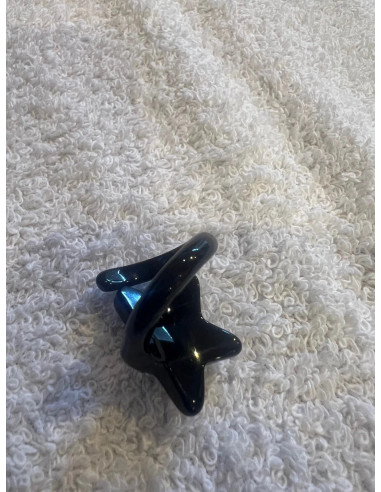 Bague cristaluna asteria acrylique noir swarovski crystal neuf 101 221 00