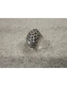 Bague cristaluna bombata acrylique transparent swarovski cristal neuf 100 500 00 2