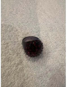 bague cristaluna princesse acrylique noir swarovski jacinthe neuf 101 501 n1 2