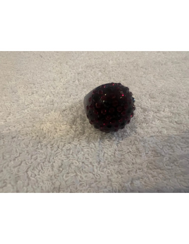 bague cristaluna princesse acrylique noir swarovski jacinthe neuf 101 501 n1