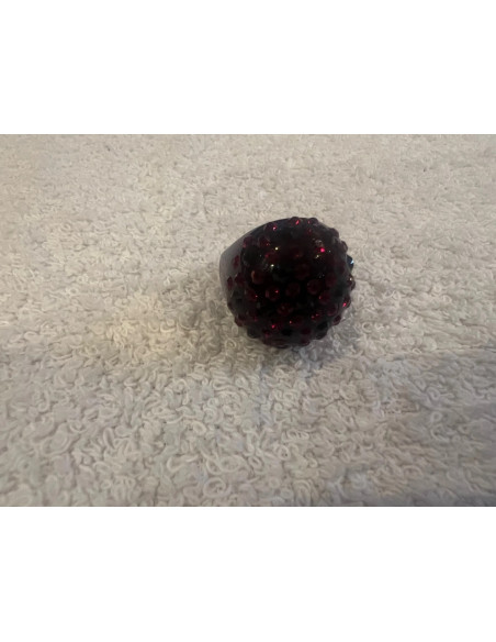 bague cristaluna princesse acrylique noir swarovski jacinthe neuf 101 501 n1